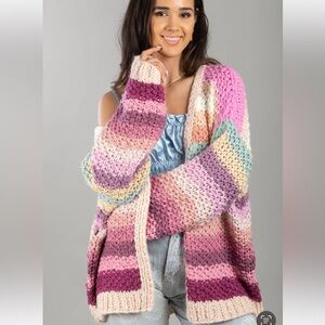 Saachi RAINBOW KNITTED CARDIGAN